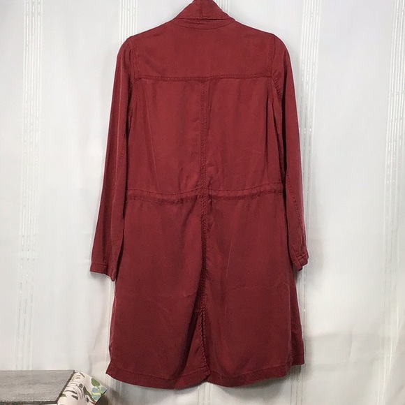 🍂MAX JEANS Sienna Tencel Drape Front Duster Rope Tie Long Length - Picture 2 of 10